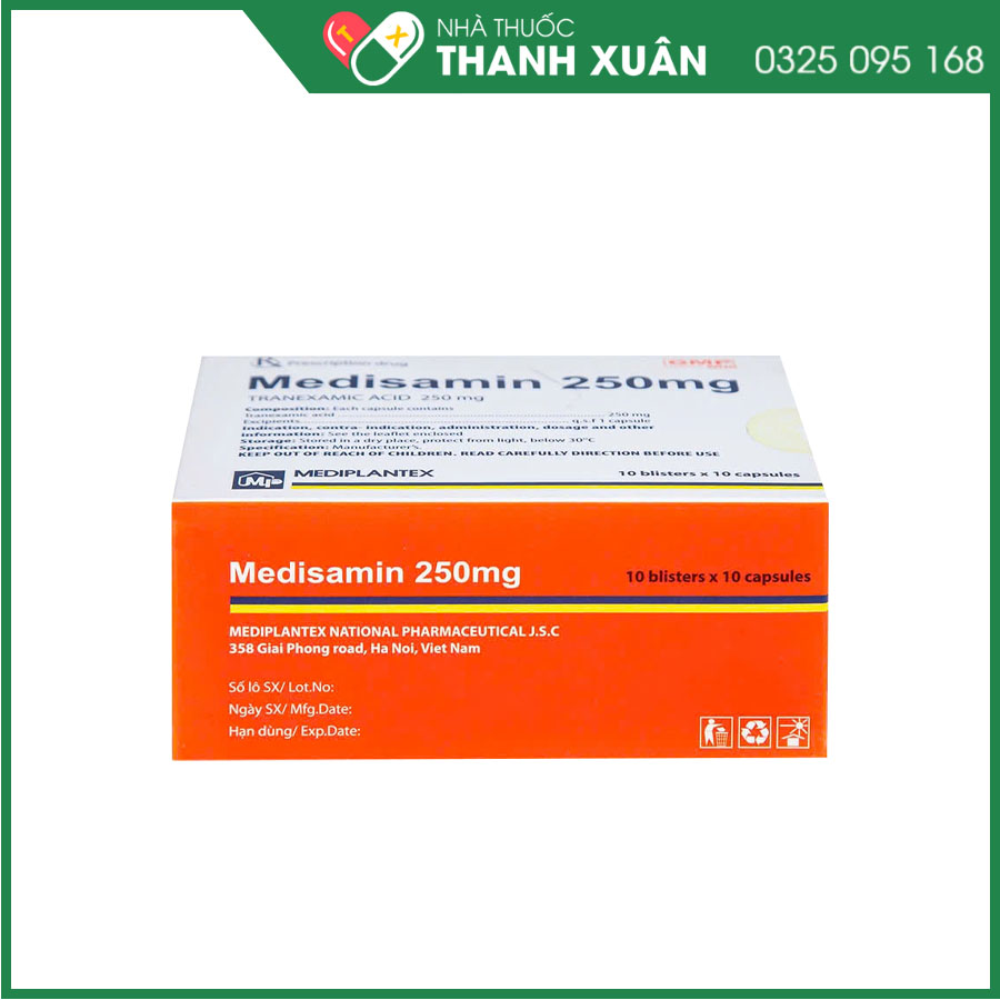 Medisamin 250mg điều trị và phòng ngừa chảy máu